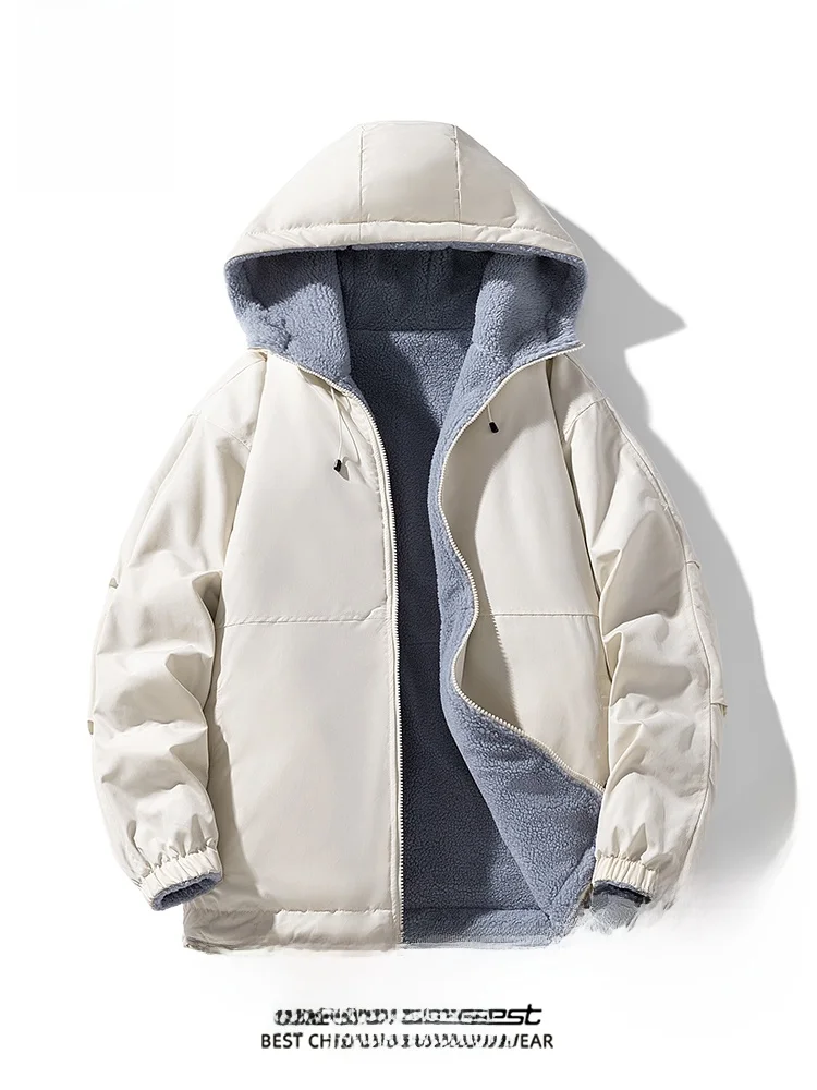 Мужское пальто с хлопковой подкладкой Zhenvis новая зимняя толстая теплая толстовка