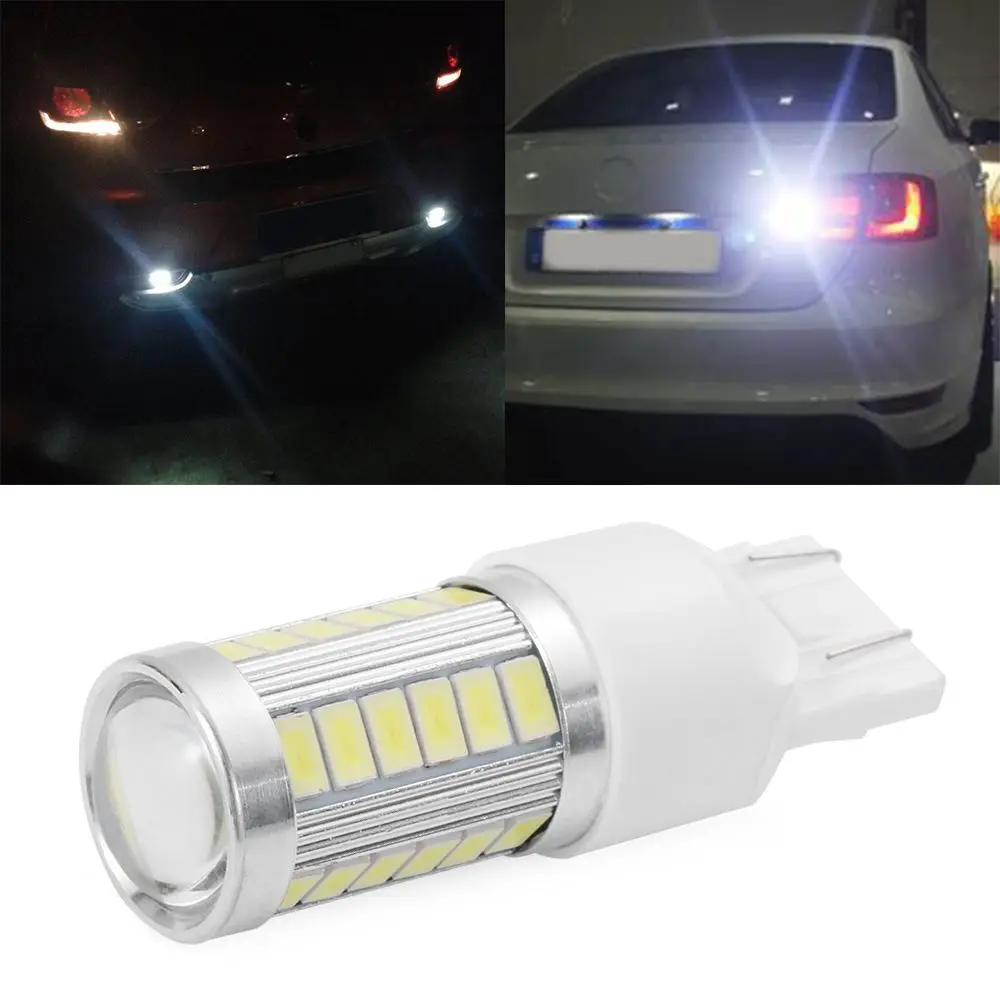 

New Turn Signal White Fog Lamps LED Bulbs T20 W21/5W 7443 Car Backup Reverse Light 33SMD