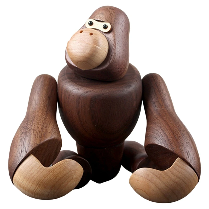 

5X Wooden Crafts Gorilla Creative Home Furnishing Decorations Can Hang King Kong Gifts Wooden Decorations