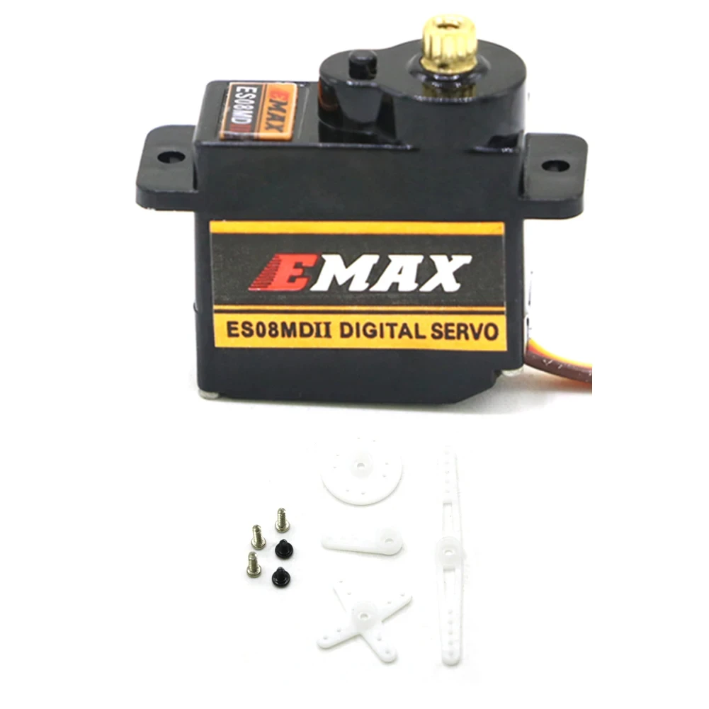 EMAX ES08MDII ES08MD II Цифровой сервопривод с металлической шестерней sg90 ES08A ES08MA MG90S TREX 450