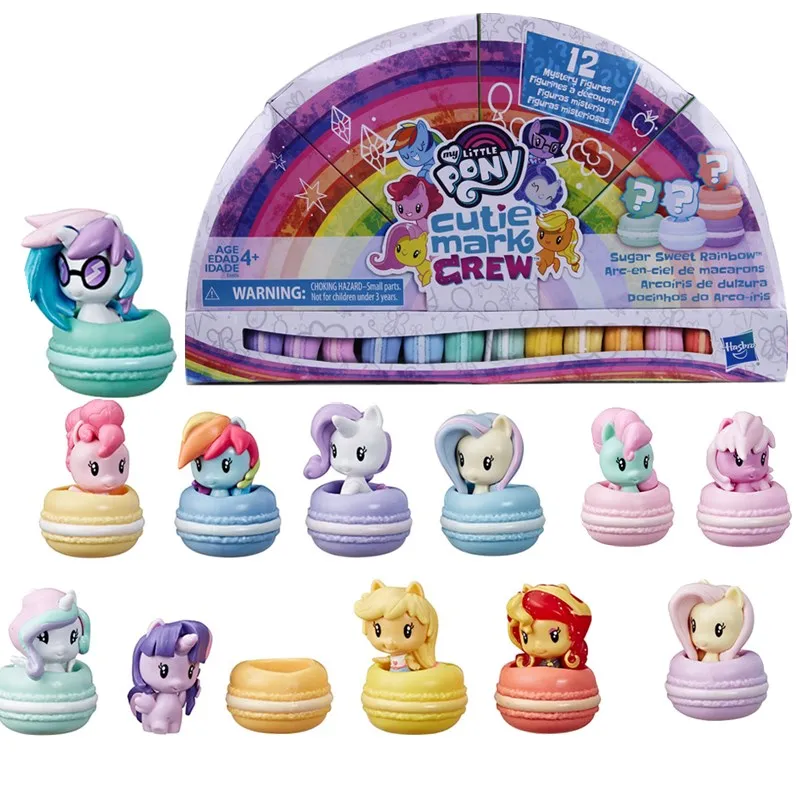 

New My Little Pony Dream Macarons Set Twilight Sparkle Rarity Dolls Anime Action Figures Toy Mini Pony Dolls Girls Toy E6606