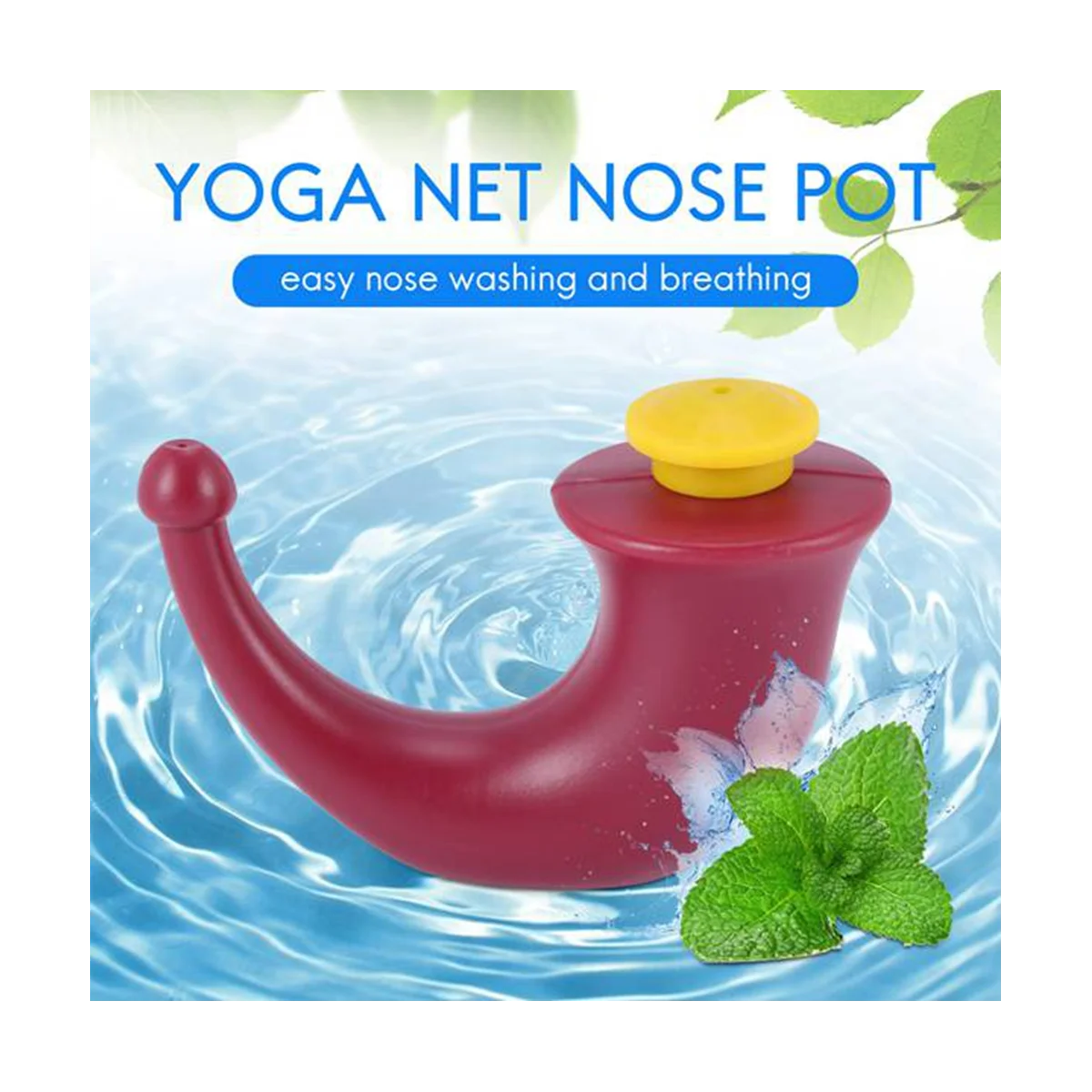 2 шт. система промывки носа для йоги Neti Pot сини орошения пазух 200 мл