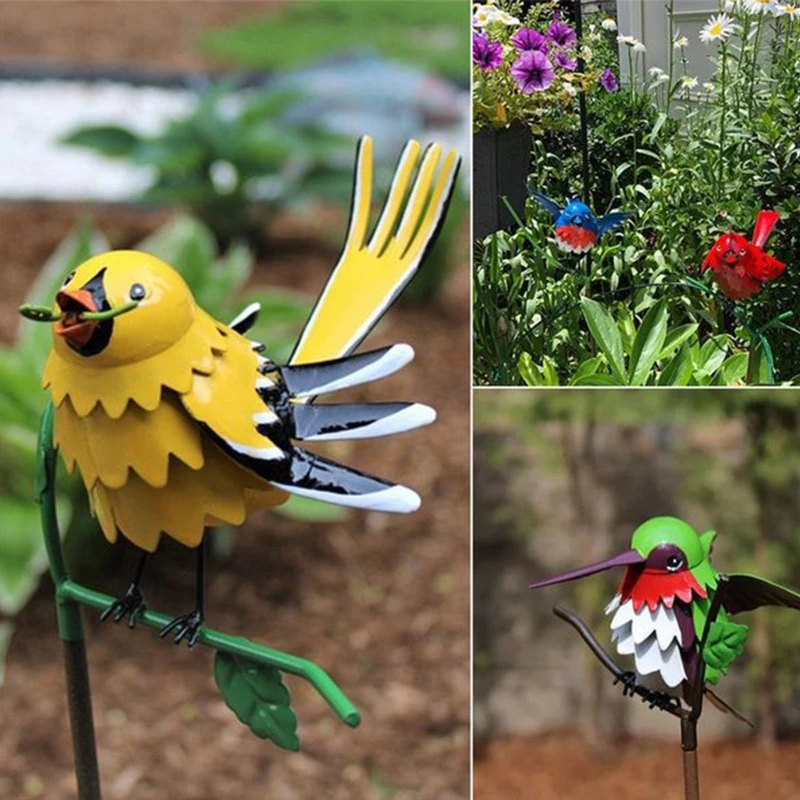 

Adorable Garden Backyard Metal Bird Decoration Rustproof Anti Deformed Ornament