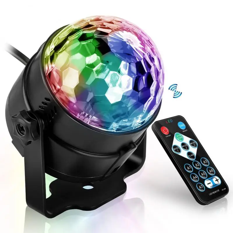 

Disco Ball Party Lights Strobe Lights Sound Activated Lights with Remote Control Battery Powered USB For Home KTV Wedding Show