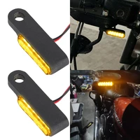 2pcs led turn signal light mini motorcycle signal lamp indicators handlebar blinker dc 12v for cafe racer scooter atv motobike