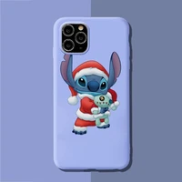 bandai stitch phone case for iphone 11 12 13 mini pro xs max 8 7 6 6s plus x xr solid candy color case