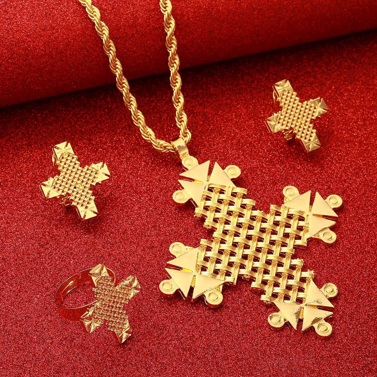 Большие серьги-подвески, кольцо, Эфиопия, ювелирные изделия на день рождения, Африканский эритрейский хабеша