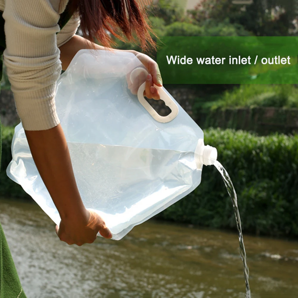 

5L/10L Portable Foldable Collapsible Water Bags Camping Hiking Picnic BBQ Car Drinking Carrier Storage Container Emergency Kit