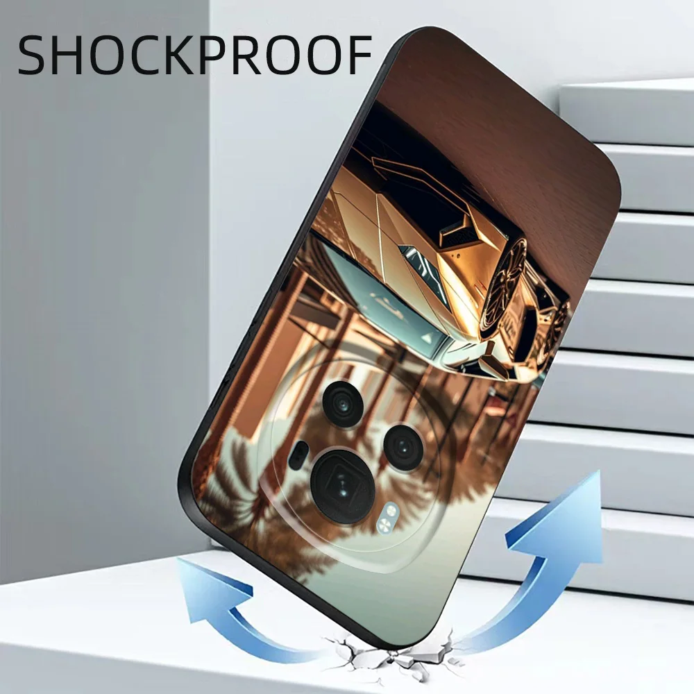 Для honor magic 6 pro чехол soft силиконовый на заднюю панель телефона черный ТПУ super cars race