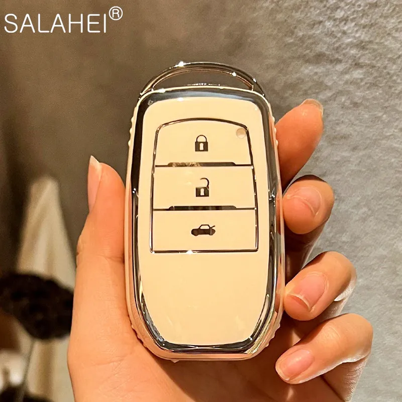 

Fashion TPU Car Key Case Cover Shell For Toyota Chr Rav4 Auris Avensis Prius Aygo Camry Corolla Land Cruiser 200 Prado Crown
