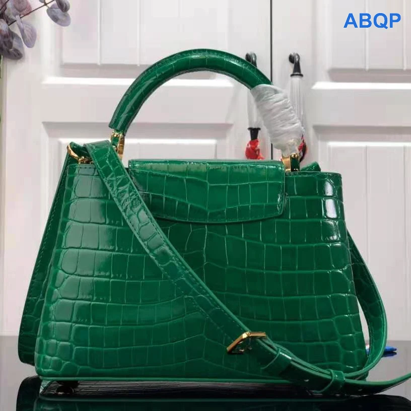 

Новинка 2022, роскошная сумка через плечо для женщин, кожаная сумка через плечо для женщин, зеленая Повседневная сумка с широким ремешком, мод...