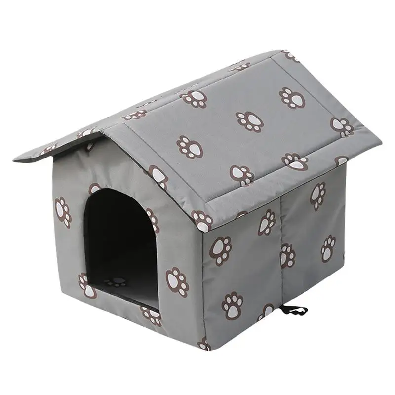 

Outdoor Cat House Weatherproof Warm Shelter For Winter Warm Cat Shelter With Door Cold Weather House Cat Beds Pet House For Stra