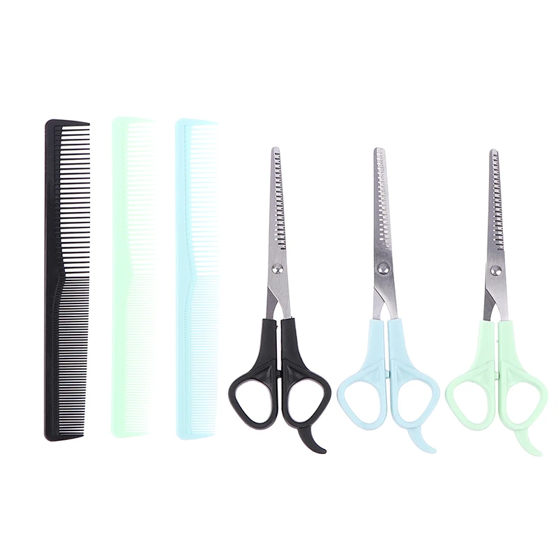 

3 шт. Парикмахерские ножницы 6 дюймов филировочные ножницы для стрижки волос Парикмахерские ножницы салонное оборудование для парикмахерск...