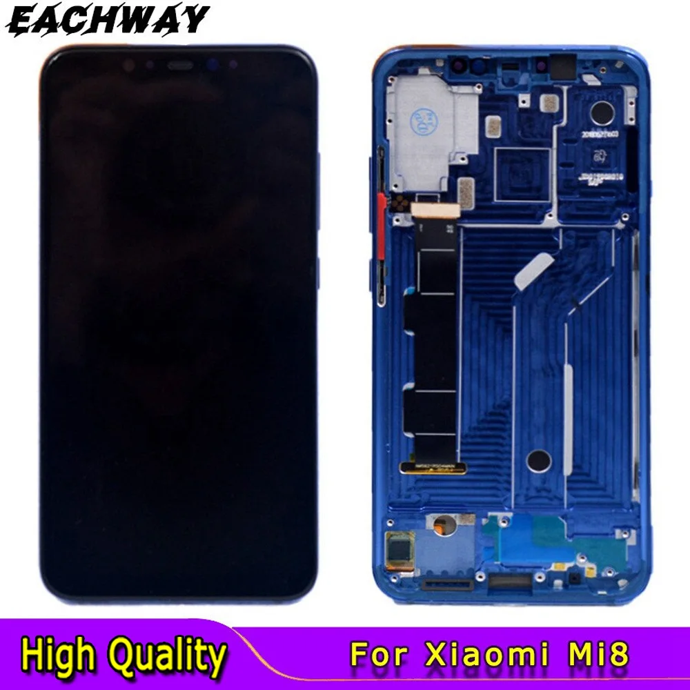 AMOLED For Xiaomi Mi8 LCD Display Touch Screen Digitizer Assembly Replacement Parts 6.21