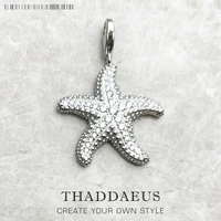 pendants starfish pave2019 brand glam fashion jewelry europe trendy 925 sterling silver bijoux accessories gift for woman