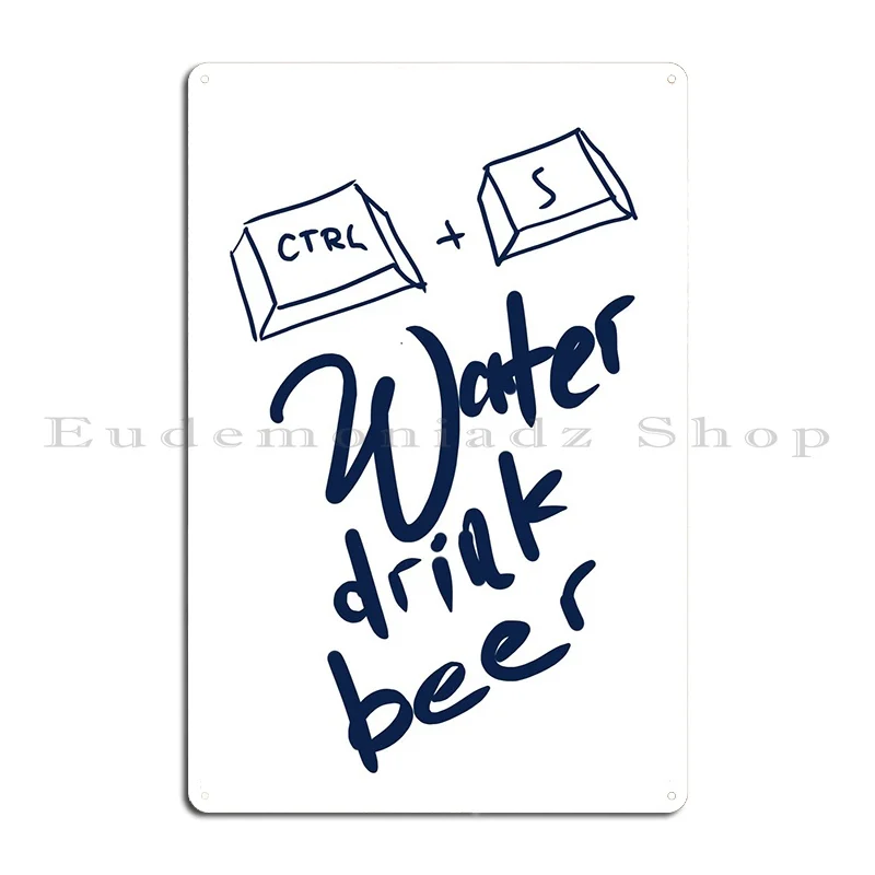 Клавиши + S металлический знак Настенный декор создание таблички Настенная