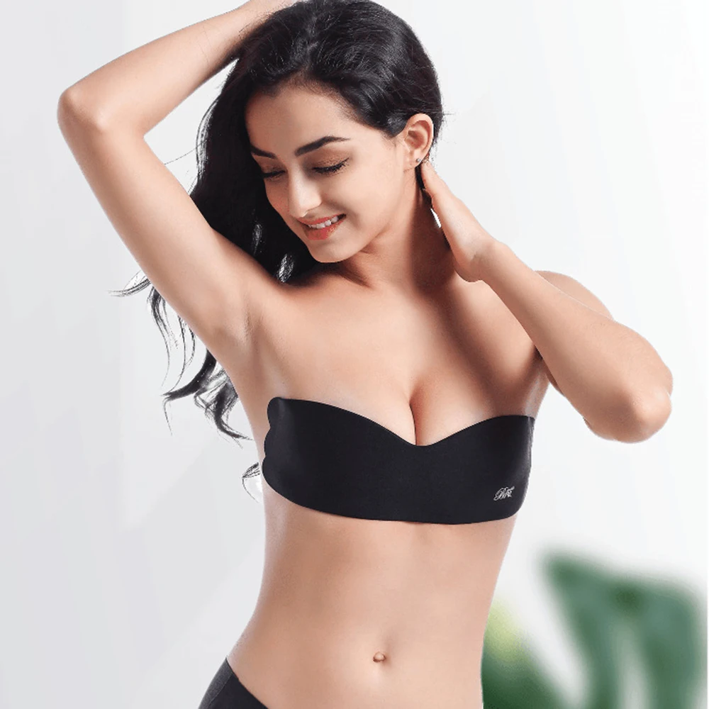 

Invisible Strapless Bra Silicone Self Adhesive Nipple Cover Big Breast Gathered Bralettes Underwear Bridal Chest Sticker Wedding