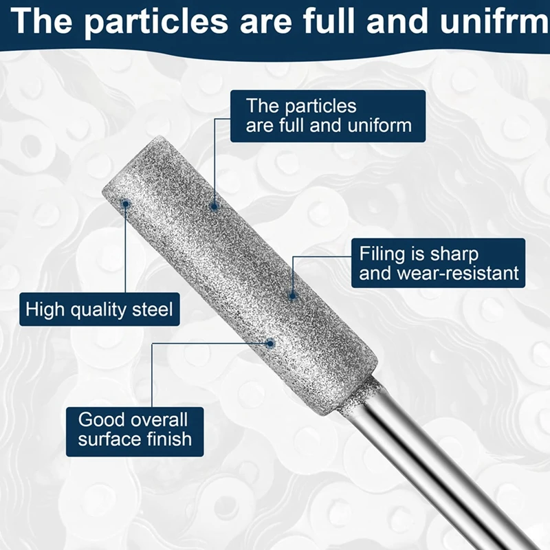 Алмазная точилка для цепной пилы 54 шт. 3 размера инструмент ЗАТОЧКИ ЦЕПНОЙ ПИЛЫ