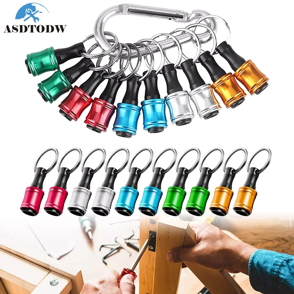 

5/6/10PCS 1/4inch Hex Shank Screwdriver Bits Holder Extension Bar Keychain Screw Adapter Drill Change Hand-held Screwdrivers