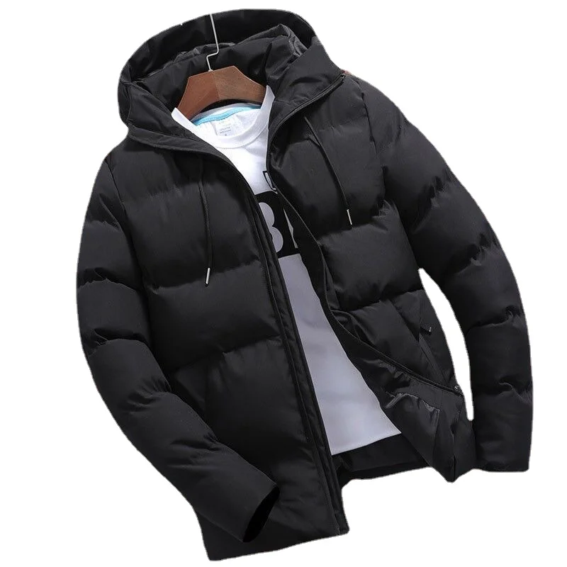 

Men's Fashion Casual Cotton Clothes Winter Warm Hooded Jacket Warm Daily Tops