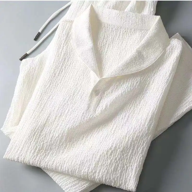 Casual Suit Men's New Summer Thin High-end Sports Suit Fashion Short-sleeved Trousers Two-piece Set