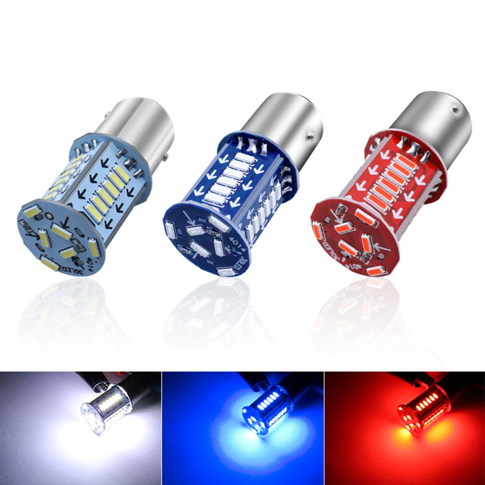 

1PCS Strobe Flash Led Brake Light 3014 Led Bulb Car Tail Stop Reverse Lamp DC12V White/blue/Red Turn Signal Stop Tail Lamp