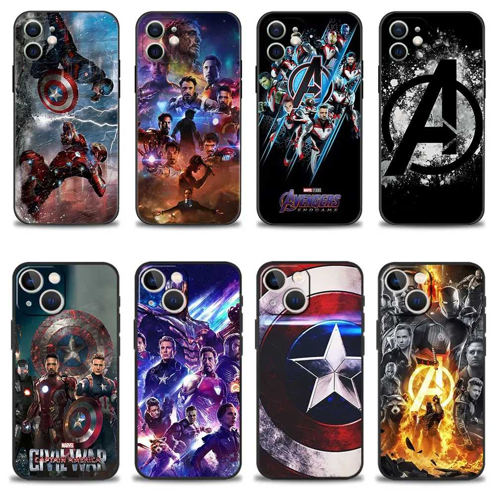 

Avengers Marvel Shockproof Official For iPhone 14 11 XR XS X 12 13 Pro Max 8 Plus 7 SE2022 SE 5 5S 6 Mini 6S Phone Case