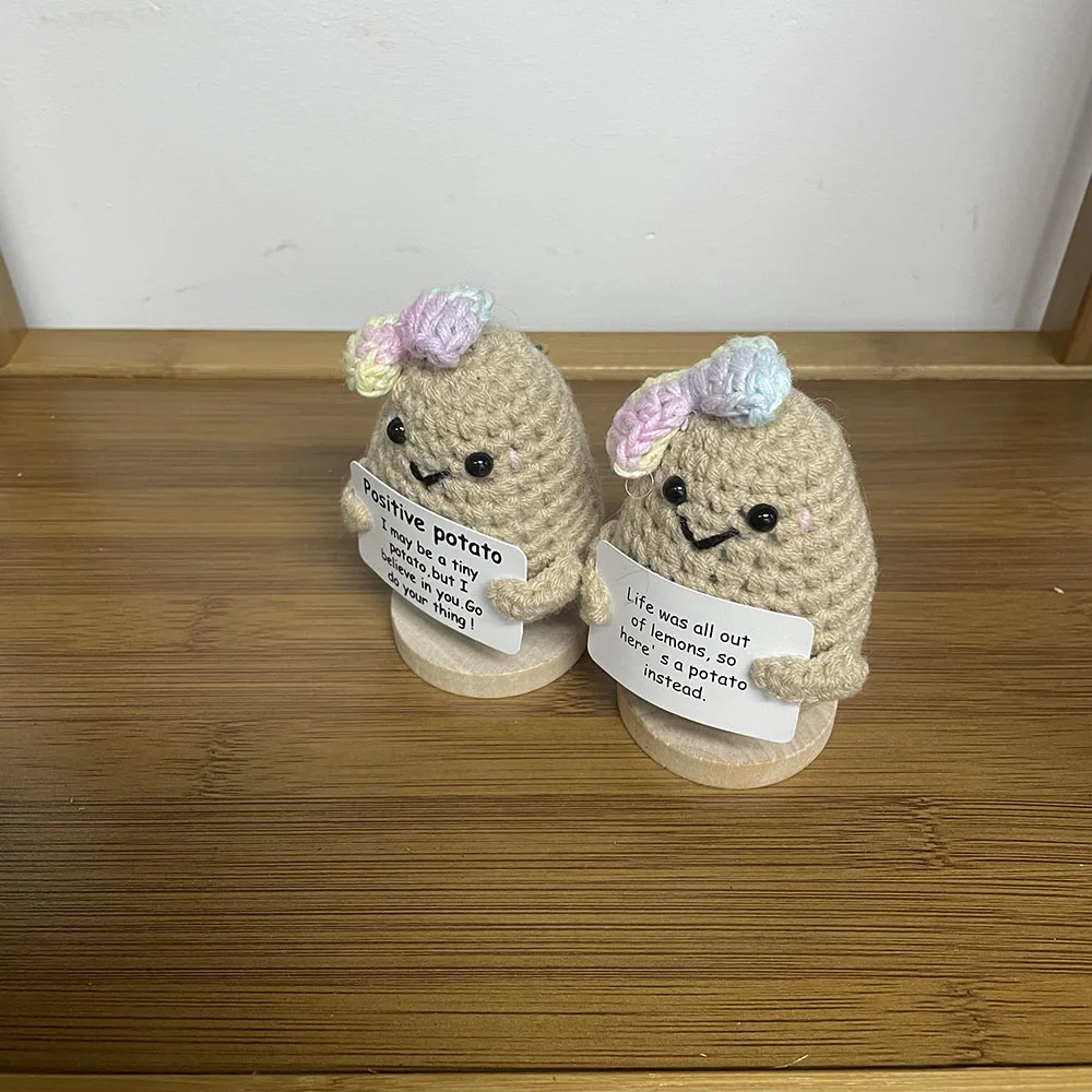 Мини положительный бант картофель украшение для куклы с карточкой дома ручная