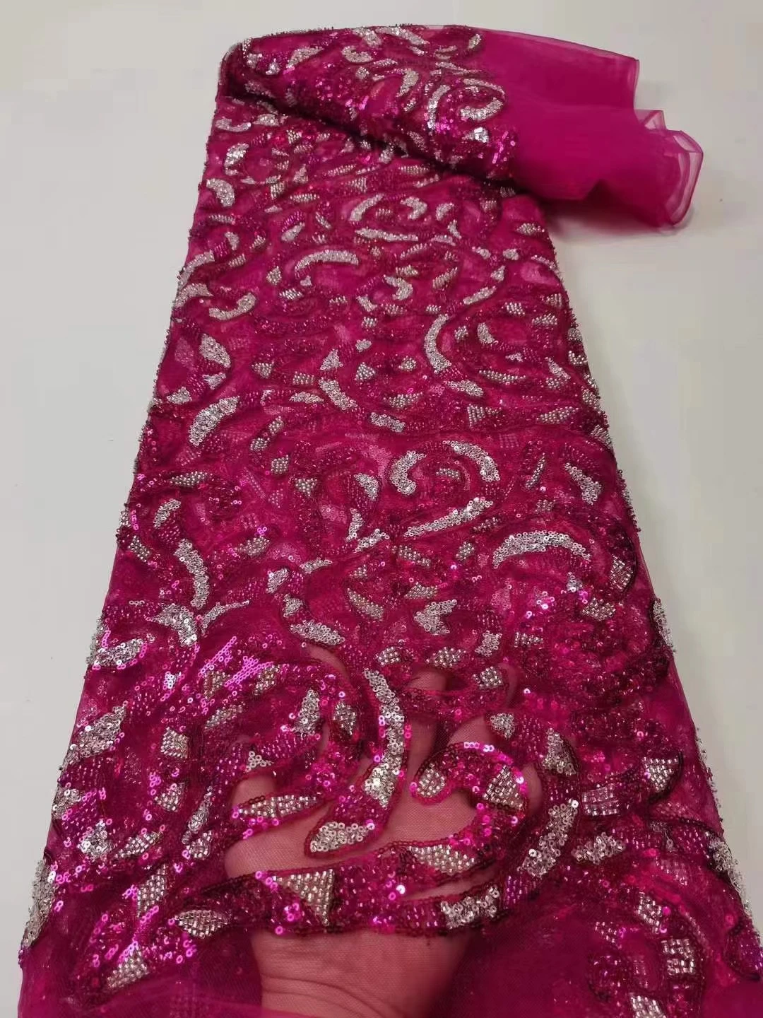 

Африканская кружевная ткань с пряжей с пайетками, новейшая кружевная ткань, вышивка в Дубае, Свадебная вечеринка, YXZ041, 2022