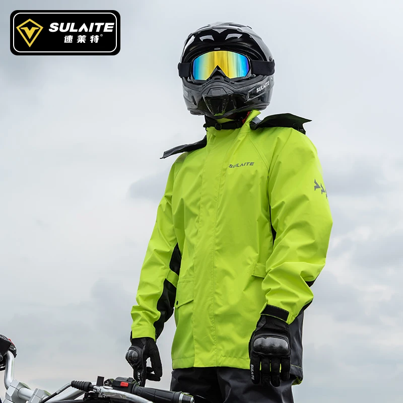 Heavy Raincoat Suit for Motorcycle Riding with Strong Rainproof Level Jacket and Pants for Motorbike