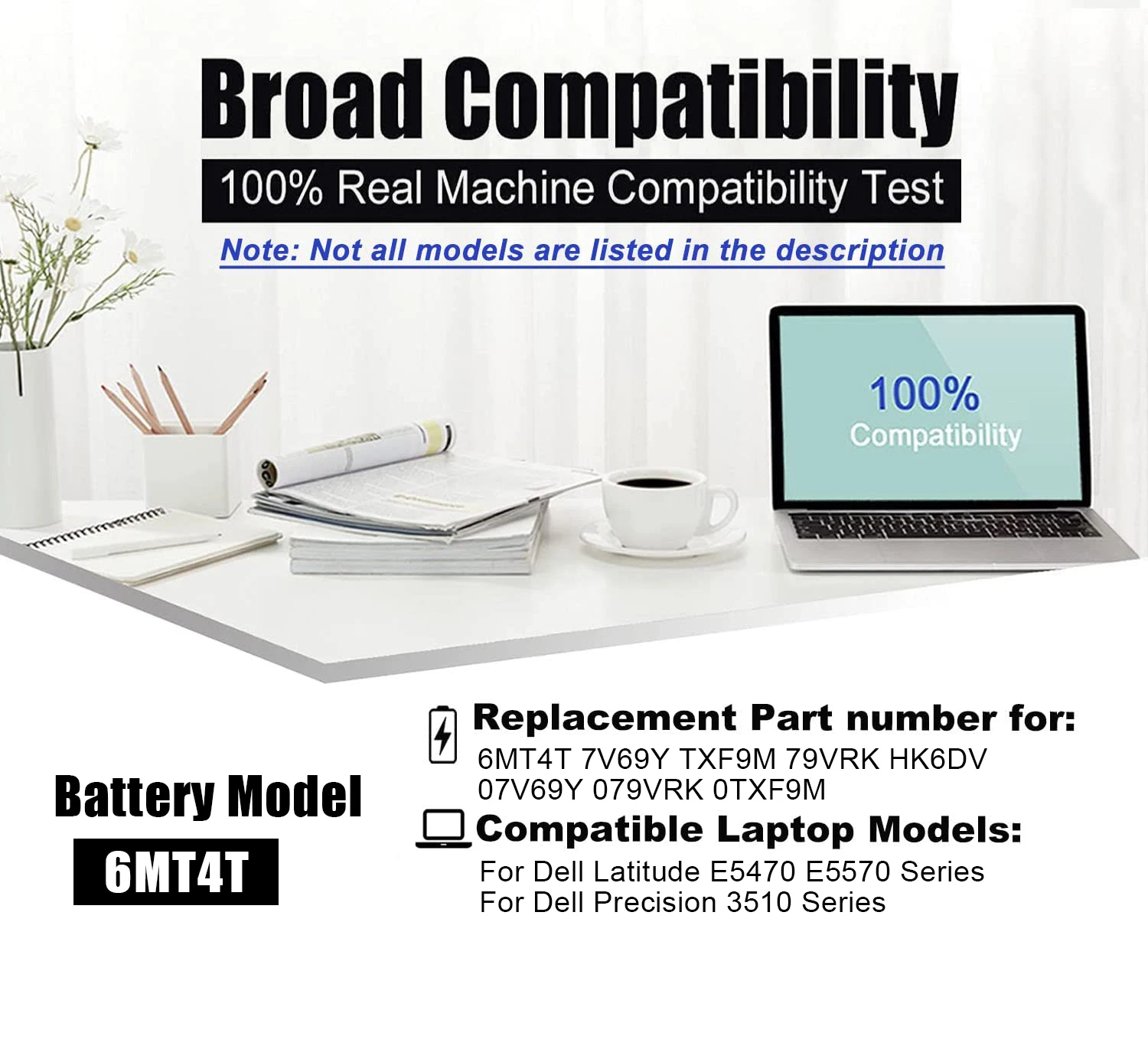 LISCN 7 6 В 62 Втч 6MT4T Аккумулятор для ноутбука DELL Latitude E5470 E5570 Pricision 15 3510 Series 7V69Y TXF9M 79VRK