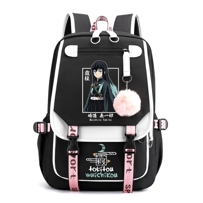 

Demon Slayer Kimetsu No Yaiba Muichiro Tokito Anime School Backpack Bags Girls Bookbag Laptop Backpack Rucksack Travel Bagpack