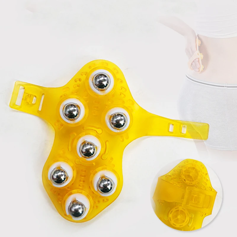 

Roller 7 Balls Body Massage Glove Muscle Pain Relief Relax Anti Cellulite Massager For Neck Back Shoulder Buttocks Health Care