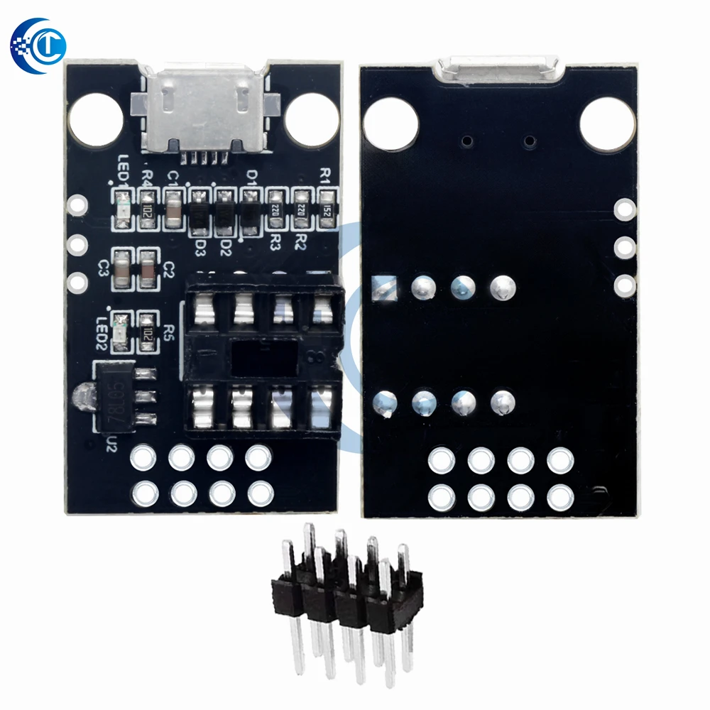 Фото Микроконтроллерная плата Digispark Kickstarter TINY85, модуль ATTINY85, USB I2C IIC, совместимый с Arduino №4