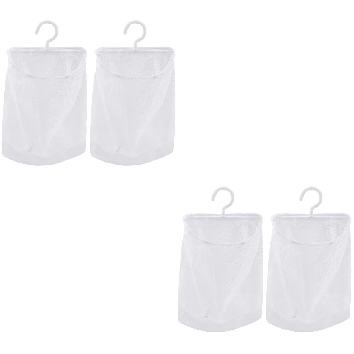 

4 Breathable Hanging Mesh Mesh Storage Bag with Hanger for Kitchen Bathroom