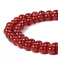 wholesale natural stone red agate beads round shape loose bead for jewelry making diy bracelet 4 6 8 10mm