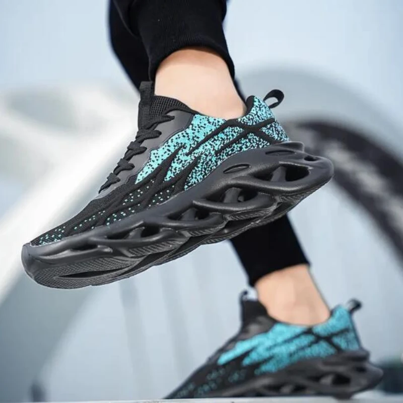 Легкие мужские модные спортивные туфли дышащие удобные кроссовки для бега