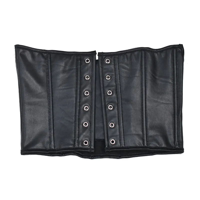 

Short Style Black Color Xxs-xxxl Sizes Waistband with Soft Leather Fishbone Chest Support and Tight Waistband Corset Underbust