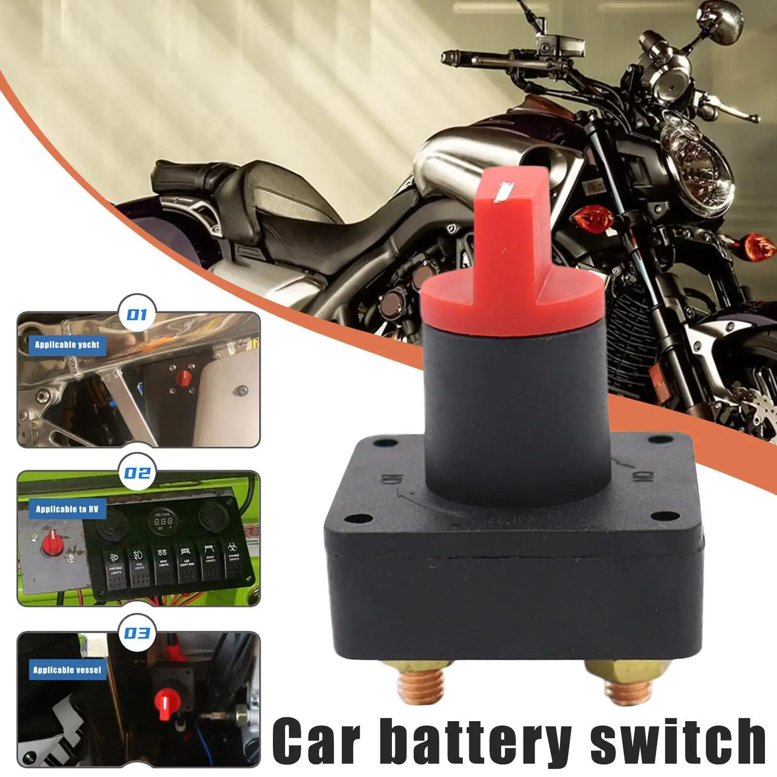 

Миниатюрный портативный водонепроницаемый изолятор для автомобиля, грузовика, лодки, жилого прицепа, 12 В, 100 А, отключение от батареи, выключ...