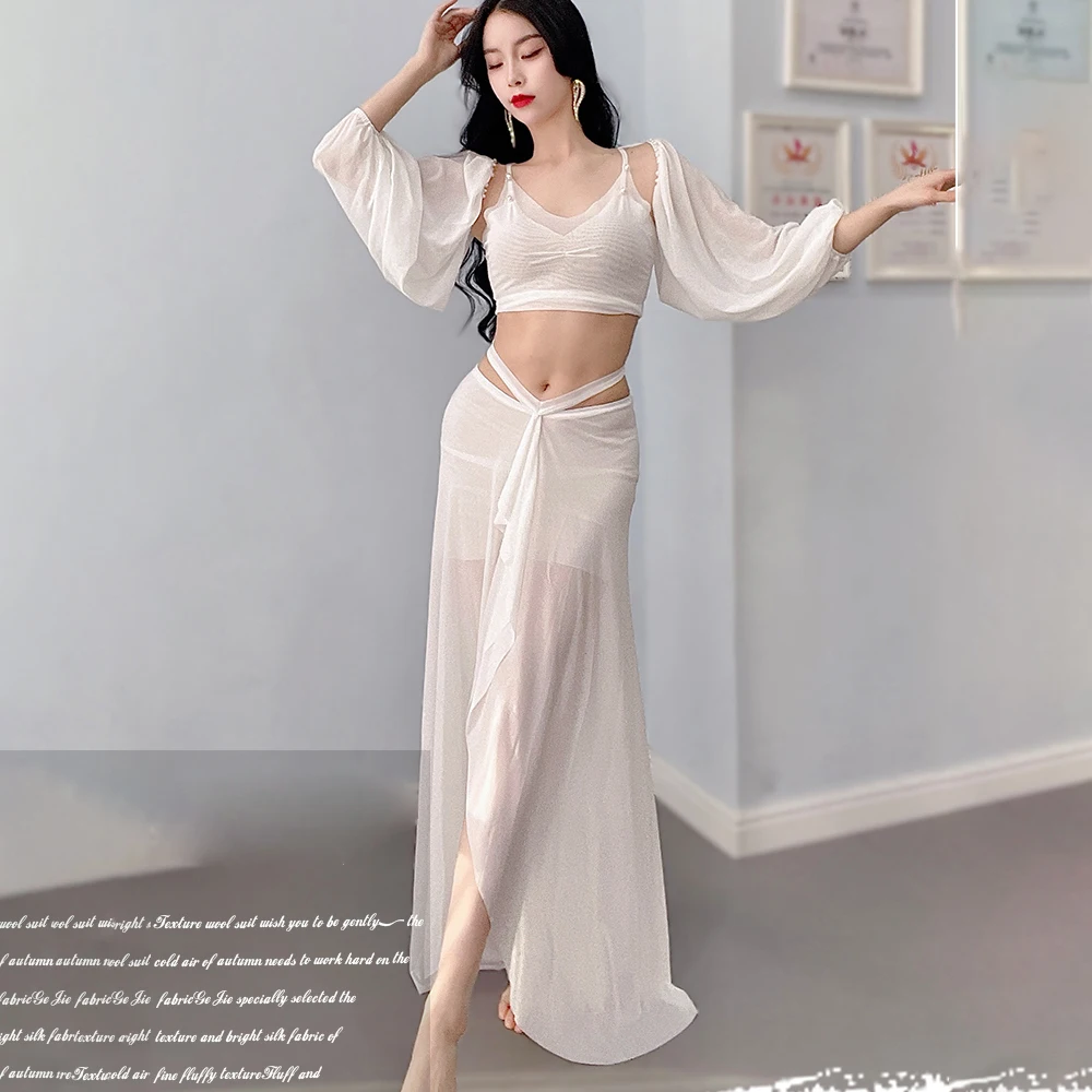 

Woman Belly Dance Clothes New Adult Oriental Belly Dance Skirt set Indian Dancing Dancer Performance Wear straps skirt