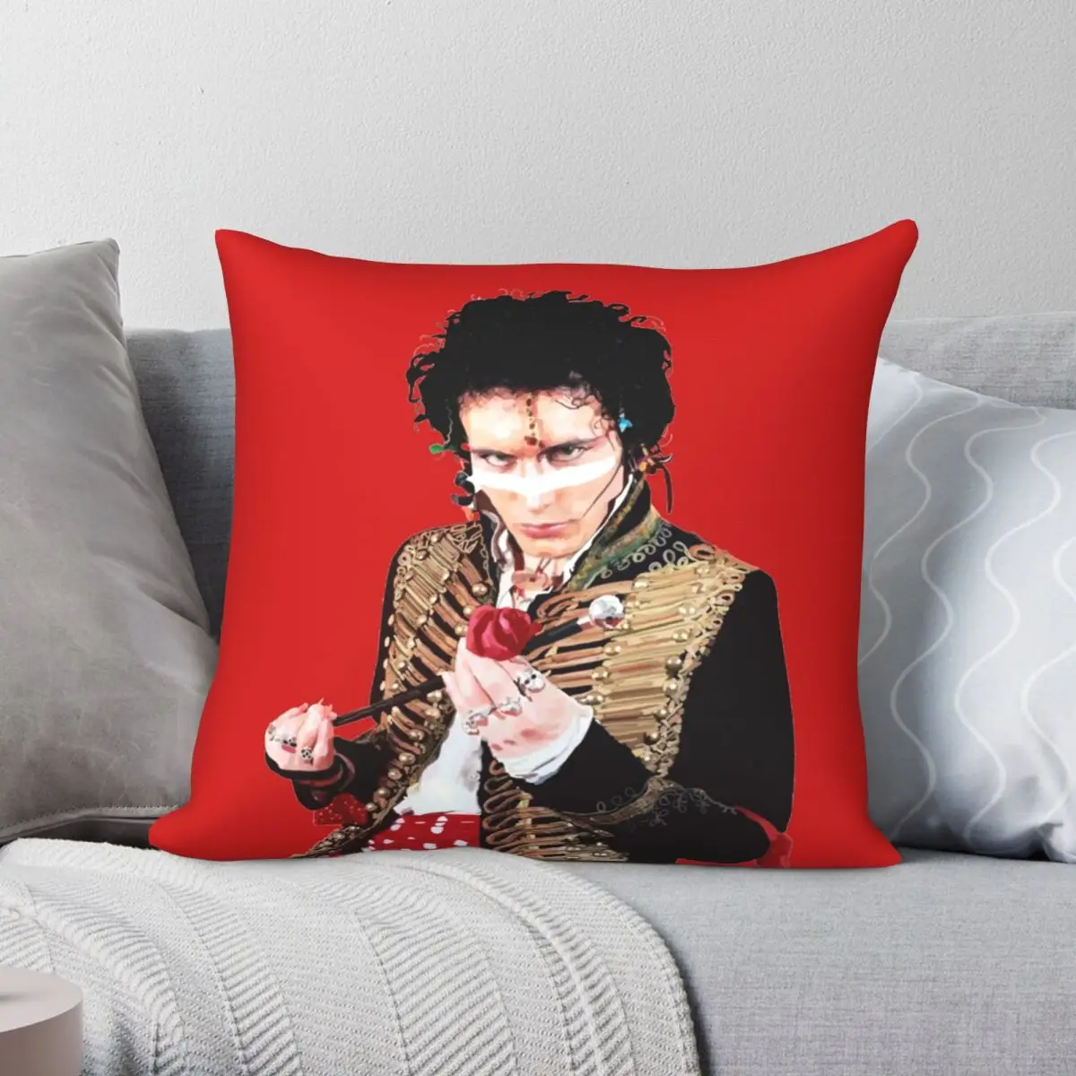 

Adam Ant Square Pillowcase Polyester Linen Velvet Pattern Zip Decor Throw Pillow Case Bed Cushion Cover