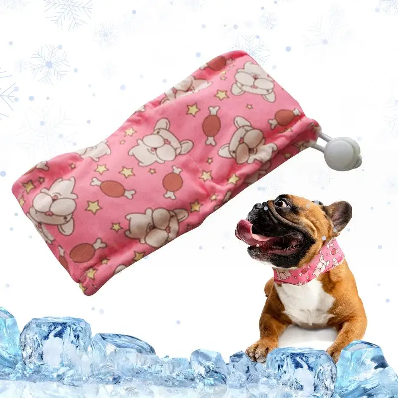 

Dog Ice Bandana Cooling Bandana Collars Instant Cooling Pet Collar Breathable Scarf Dog Cat Ice Collar For Summer Hot Weather