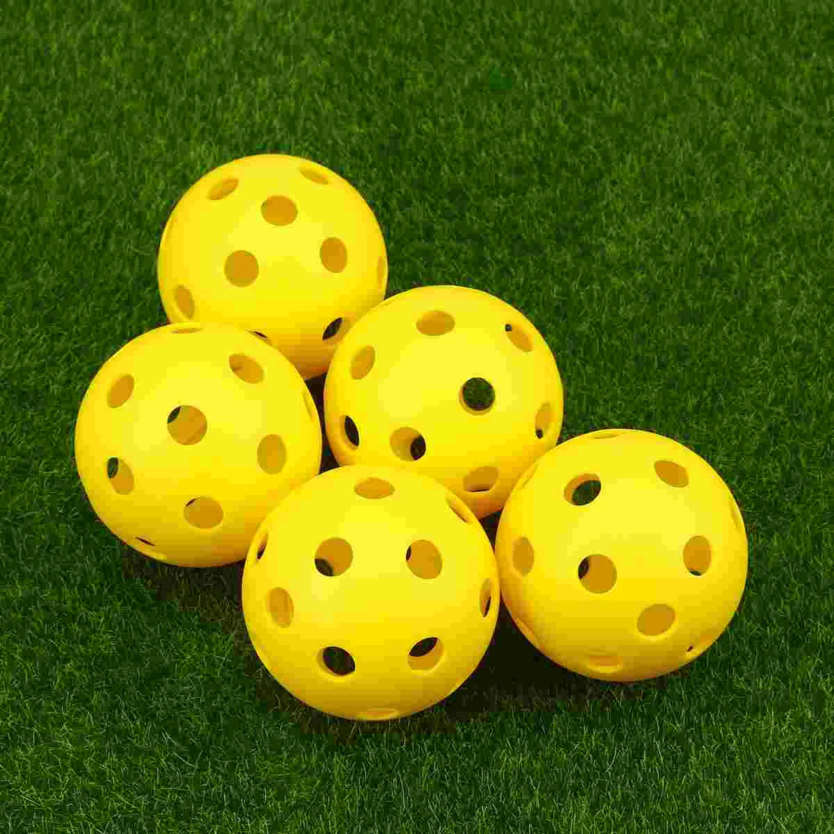 

6 PCS Practice Ball Child White Accessories Hollow Perforated Golf Balls Indoor