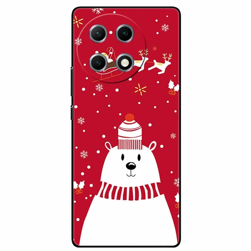 Рождественские чехлы для телефонов Tecno Camon 30S Pro силиконовый мягкий бампер из ТПУ 30