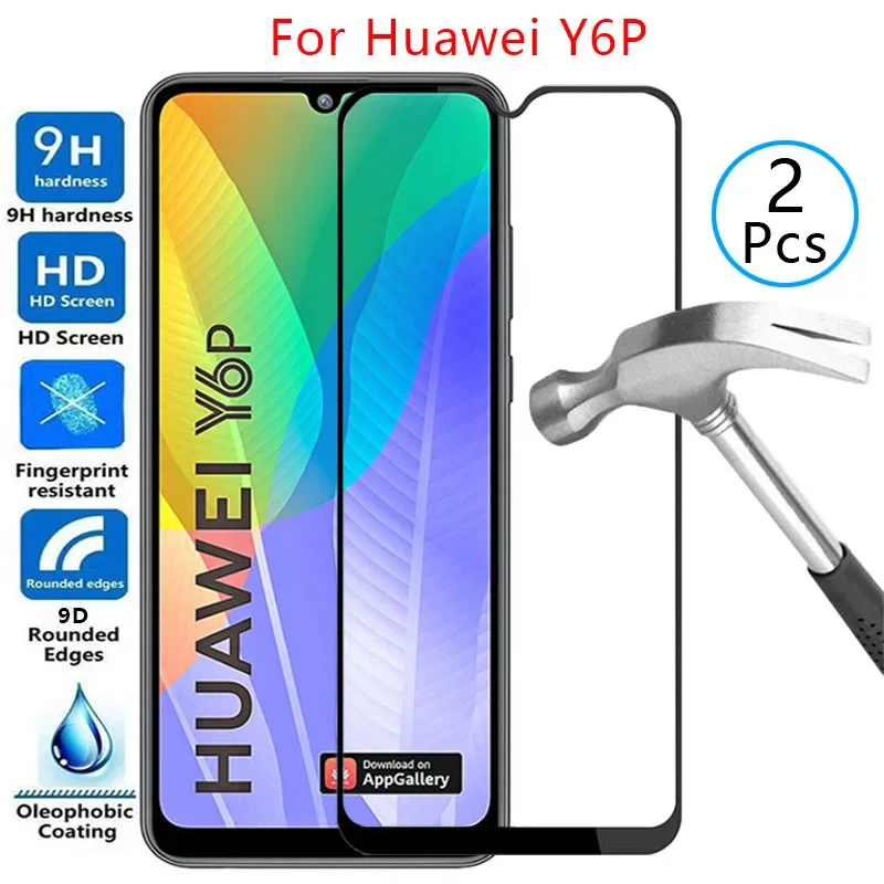 Защитный чехол из закаленного стекла 9d для huawei y6p на huaweiy6p y 6p y6 p yp6 6yp p6y защитная
