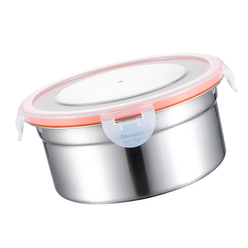 

Bowls Boxstorage Metal Nesting Container Round Lidspreservation Mixing Containers Snack Sealing Space Airtight Cooking Steel