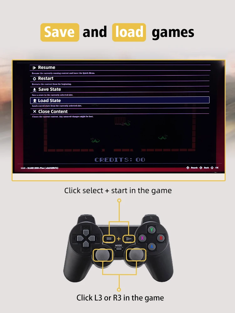 Игровая приставка для видеоигр ТВ HD 4K 256 ГБ 54000 ретро портативная игровая Everdrive 50