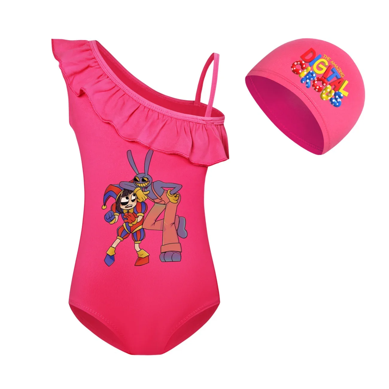 DAYLUFOO Детский купальник с шапочкой из полиэстера и спандекса для девочки