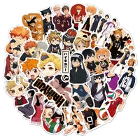 50pcspack japanese haikyuu anime stickers sticker volleyball decal laptop luggage guitar suitcase phone stickers waterproof