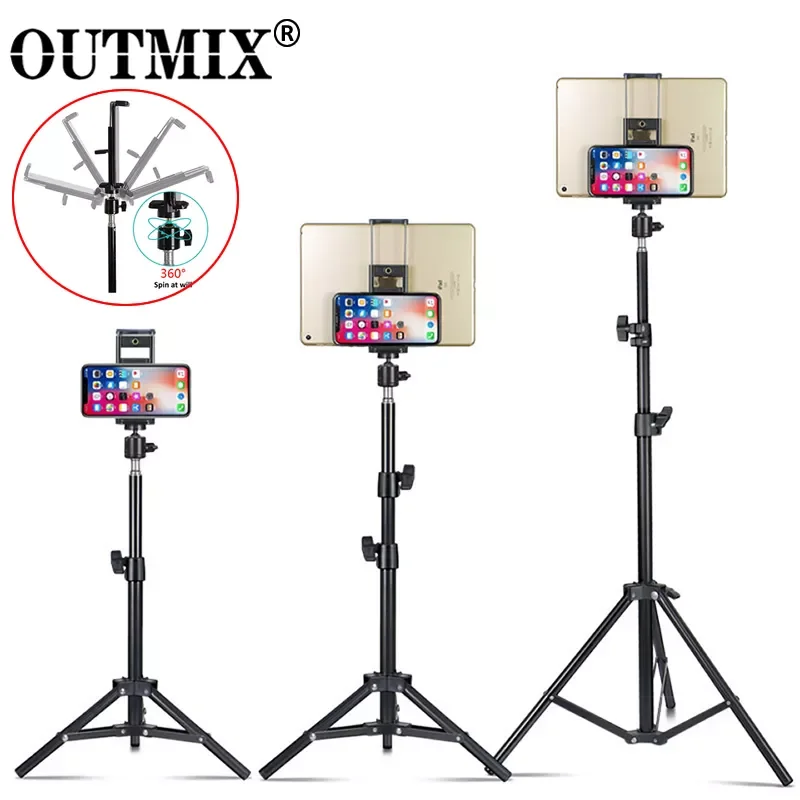 

Adjustable Tripod Floor Stand Tablet Holder Stand for 4-11 Inches Tablet Smartphones Mount Lazy Holder Bracket Support for iPad